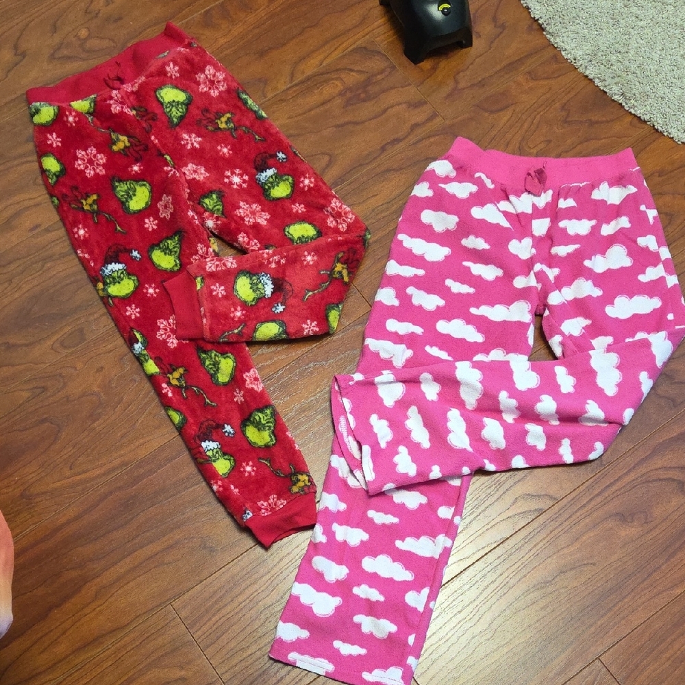Dr. Seuss Kids Pajama Bottoms - Red and Pink Grinch And Other